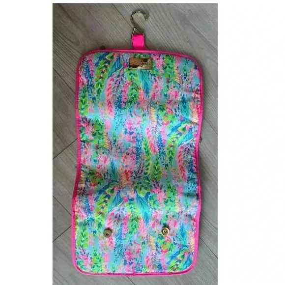 Lilly Pulitzer "Catch the Wave" Luggage Travel Bag Cosmetic Makeup Case - Picture 3 of 11